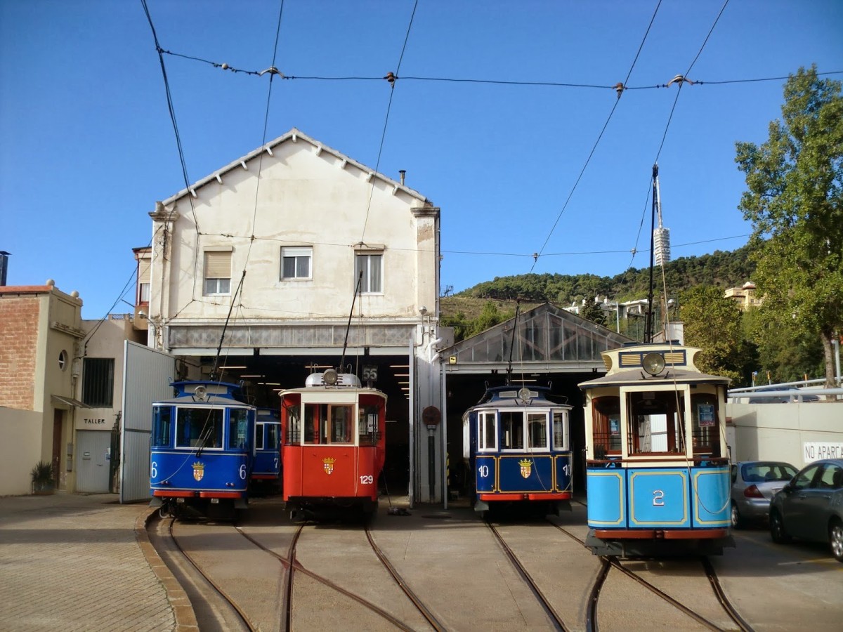 Cotxeres Tramvia Blau. Autor desconegut. Arxiu Brill ROF